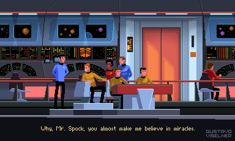Pixel Art Gustavo Viselner - Star Trek