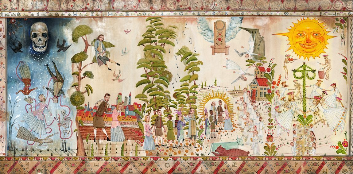 mural de abertura de Midsommar