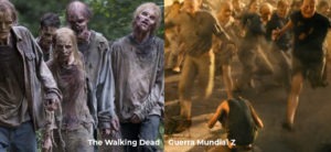 Zumbis de The Walking Dead e Guerra Mundial Z